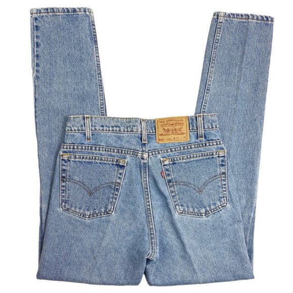 Vintage Levi’s 512 Slim Fit Tapered 31 x32 1994 High Rise Light Wash Women Jeans - Picture 3 of 10